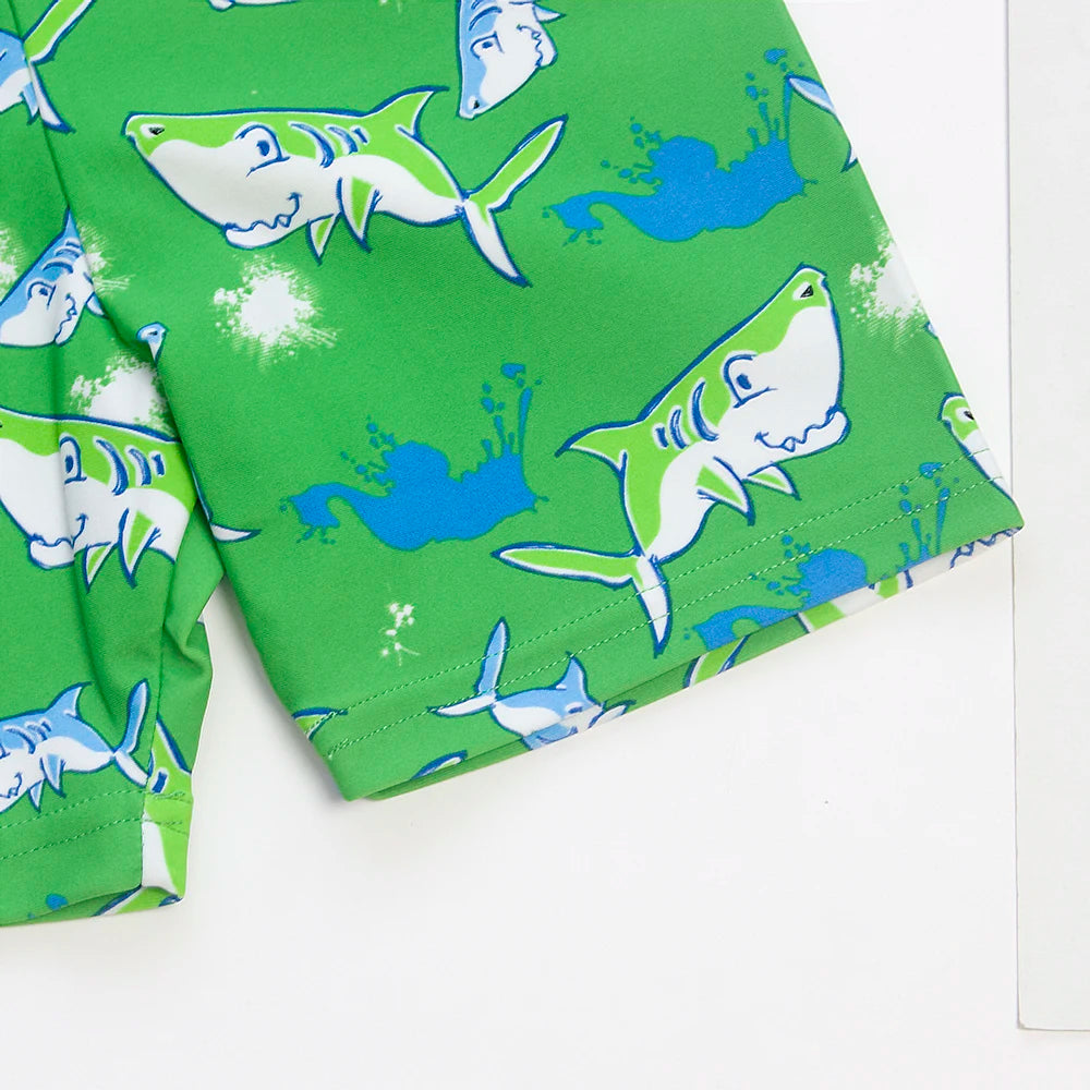 Boys Summer Swim Trunks in Polyester and Spandex