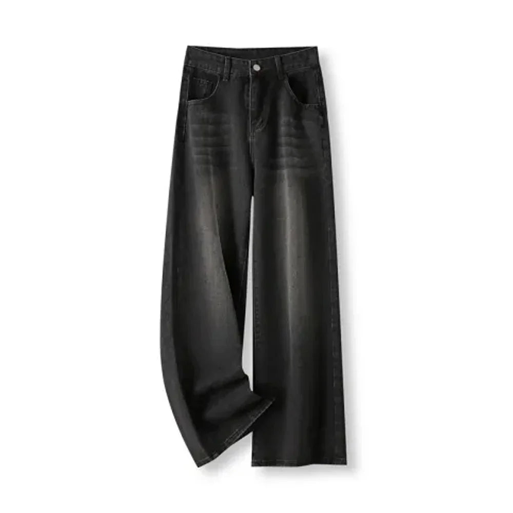 High-waisted Loose-fit Bell Bottom Jeans for Women Plus-size