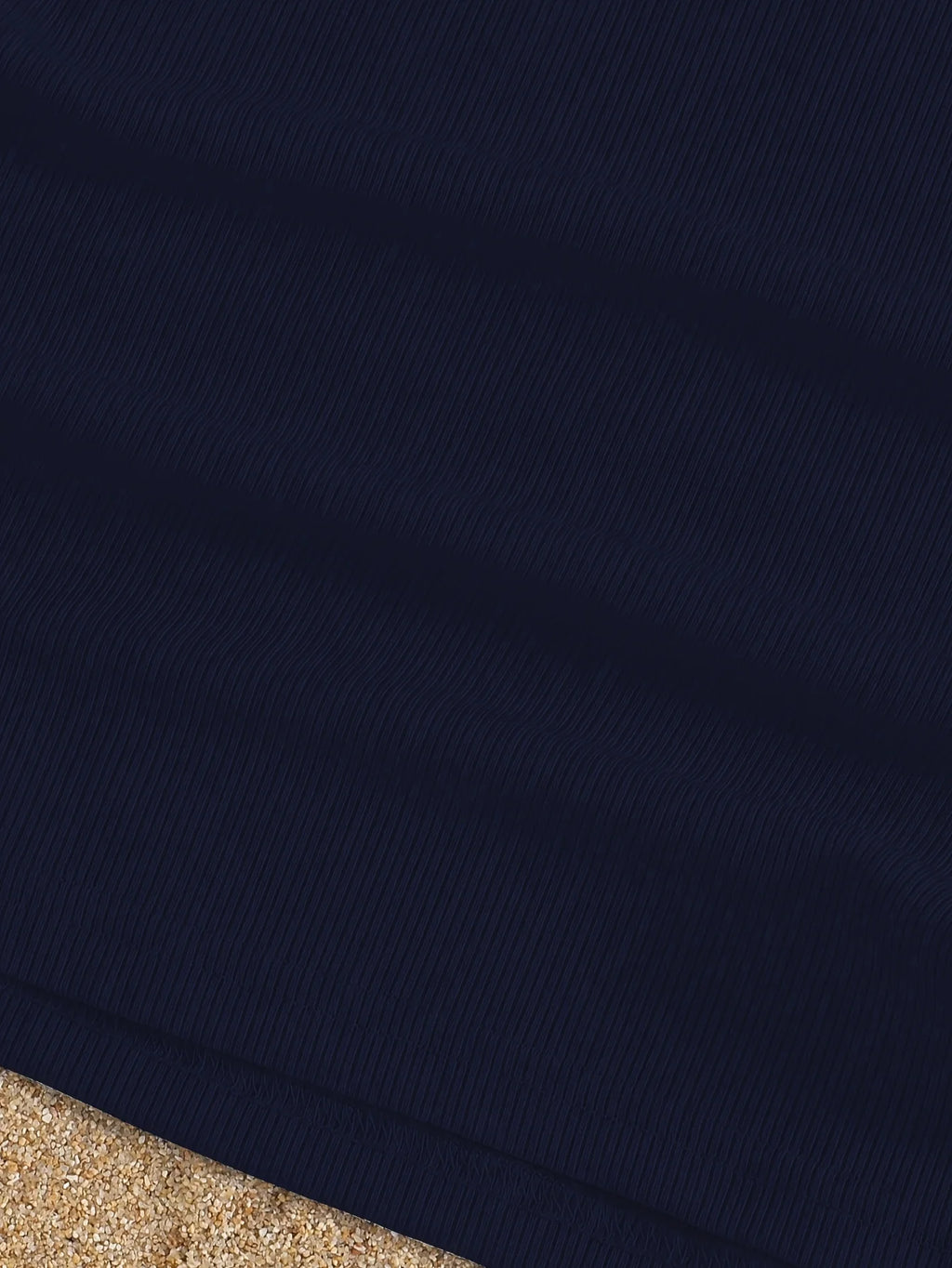 Navy Blue Ribbed Tank Top for Girls Aged 5-13