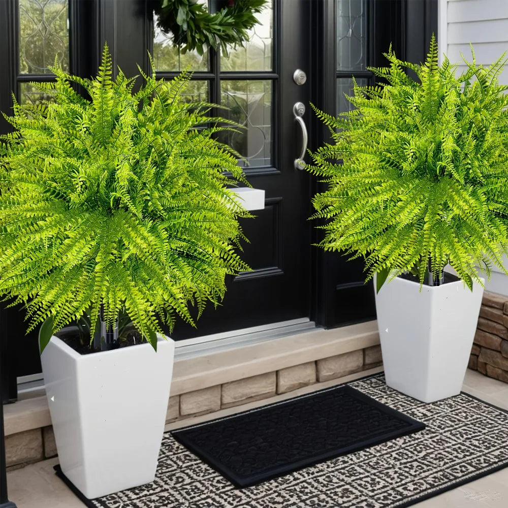 Faux Pampas Grass Shrub Set with Ground Stake for Home Decor