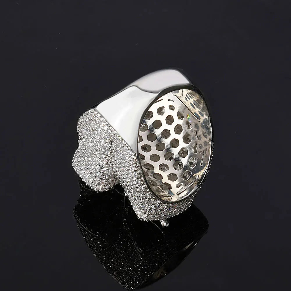 ESKEEm Silver Gold Color Hip Hop Cross Jesus Ring for Men