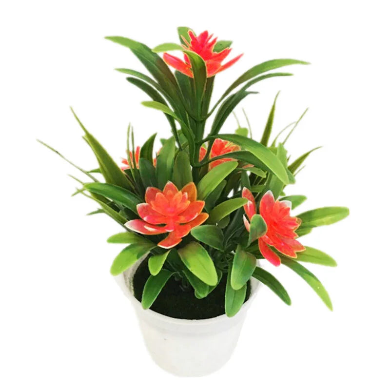 Artificial Plastic Flower Pot for Home and Office Decor