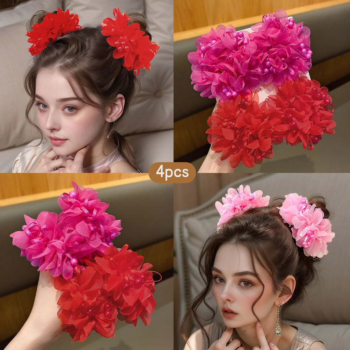 Pink Acrylic Headband Hair Accessories for Little Girls