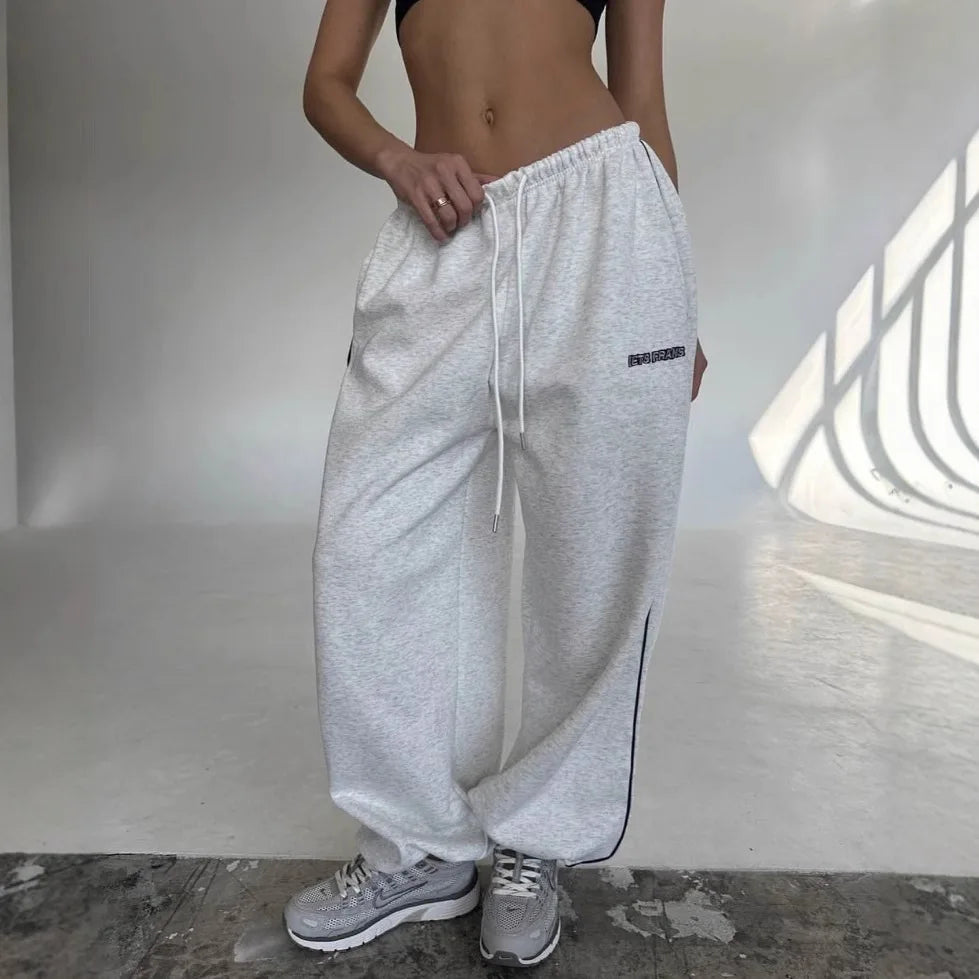 Wide Leg Stripe Trousers for Women by CONGRUN