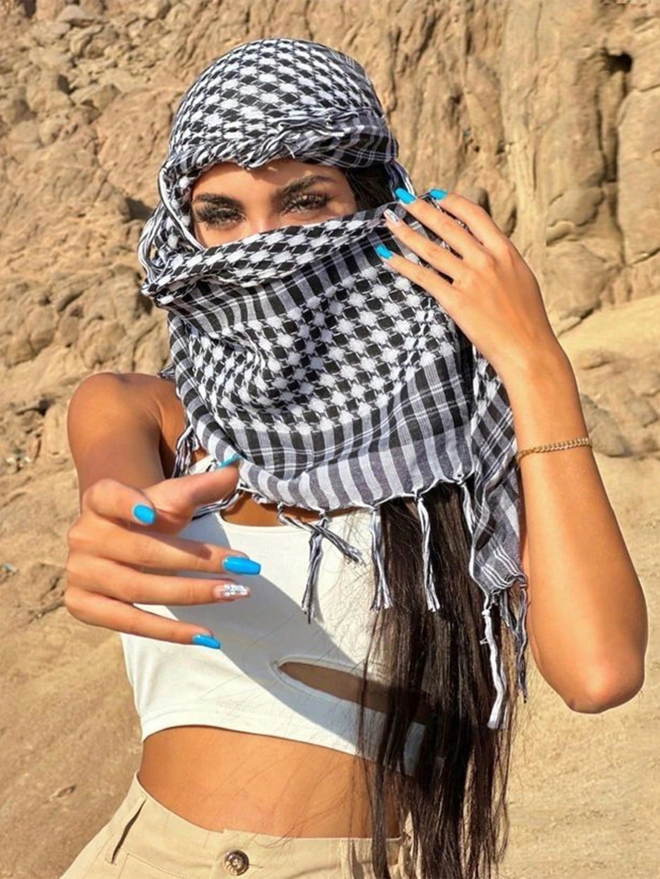 Desert Square Headscarf Unisex Scarf Hijab for All Seasons