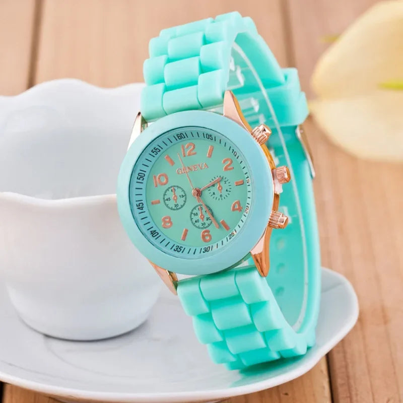 Luxury Silicone Strap Quartz Watch for Women by MALEY LifeStyle