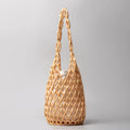 Vintage Women Bucket Tote Bag with Hollow-Out Design