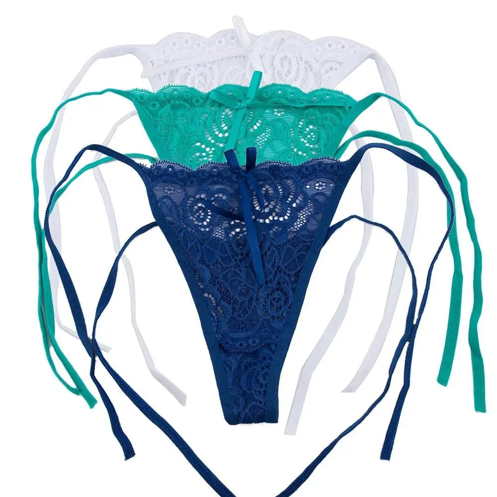 Women's Lace Floral Low Waist G-String Knickers