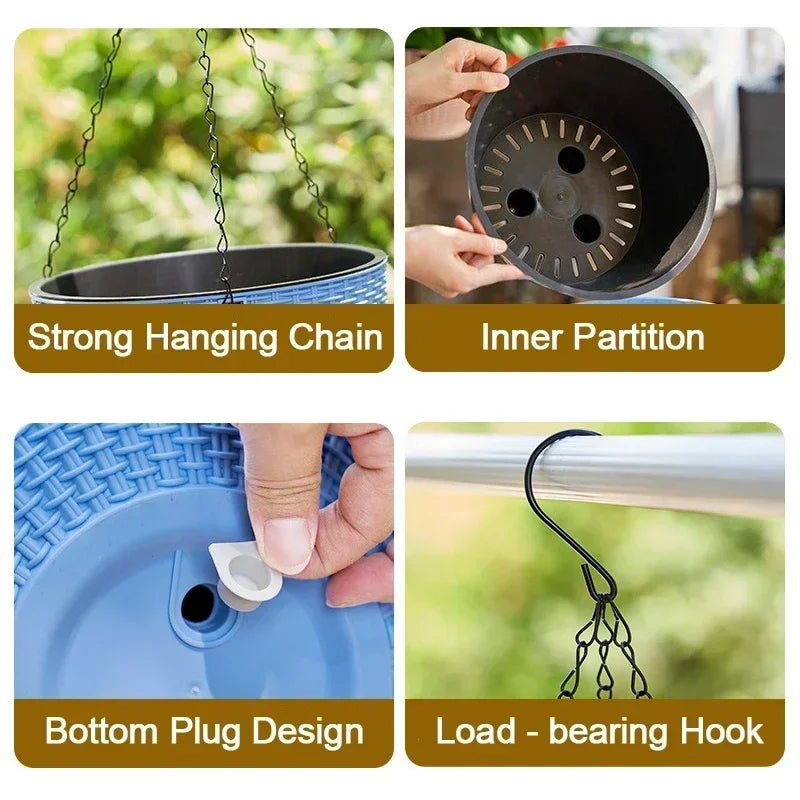 Macrame Hanging Plant Pot for Outdoor Flowers and Vases