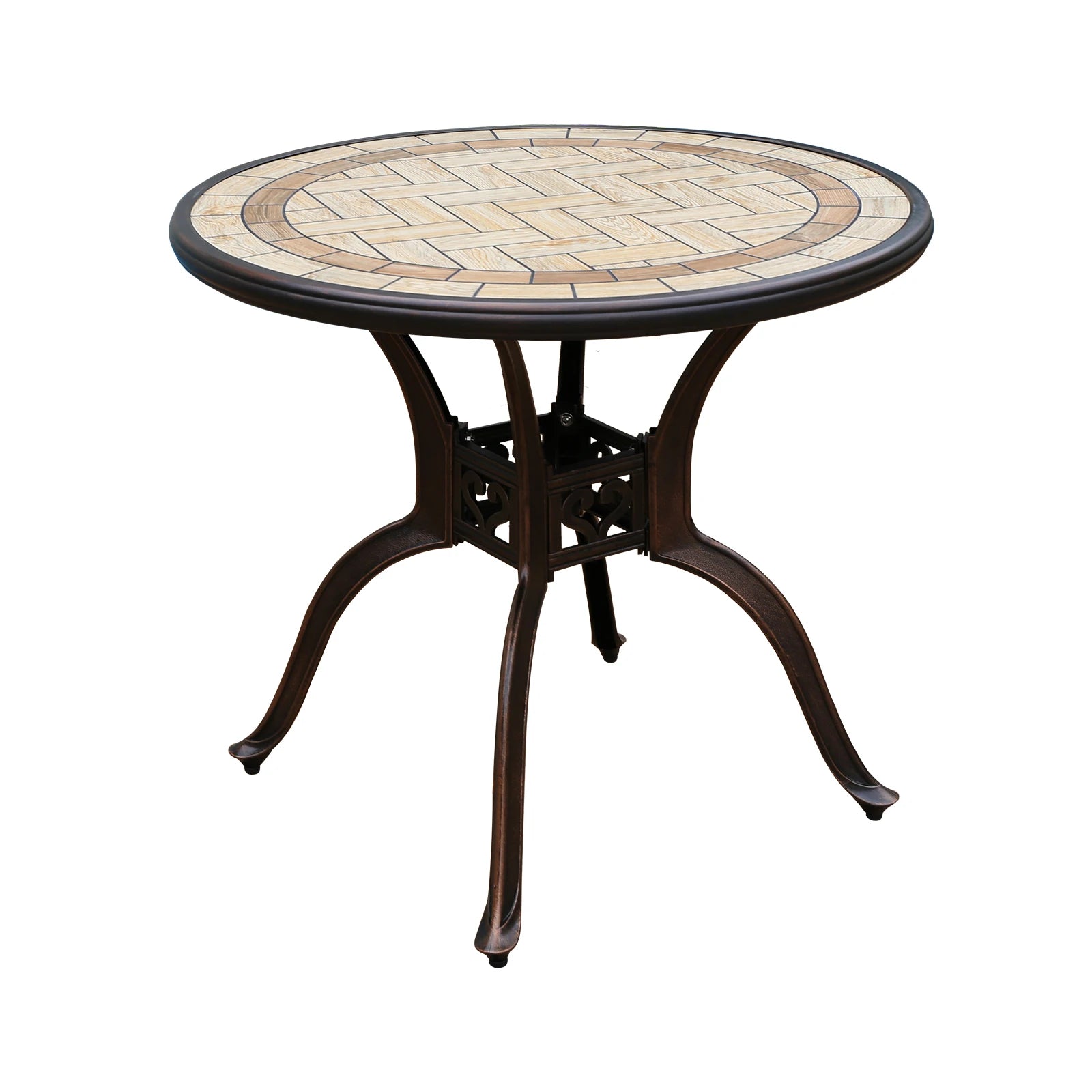 Aluminum Frame Round Bistro Table for Outdoor Dining