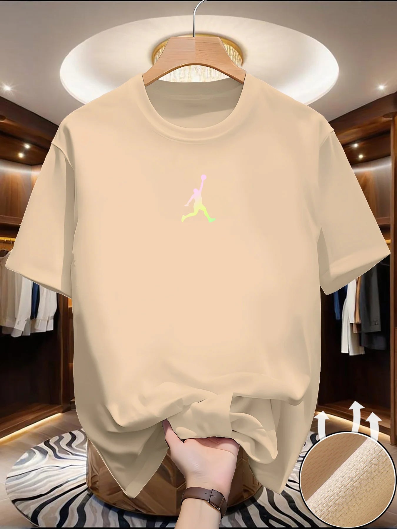 Trendy brand short-sleeved T-shirts for men and women, popular summer style, versatile, slim-fitting printed round neck tops