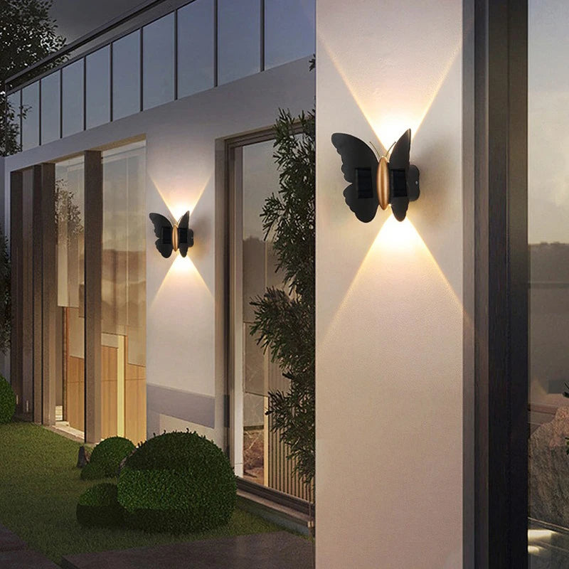 Solar Powered LED Wall Light for Garden and Outdoor Spaces
