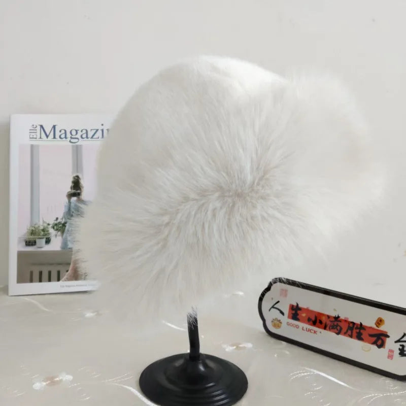 Korean Style Furry Bomber Hats for Women, Warm and Cozy