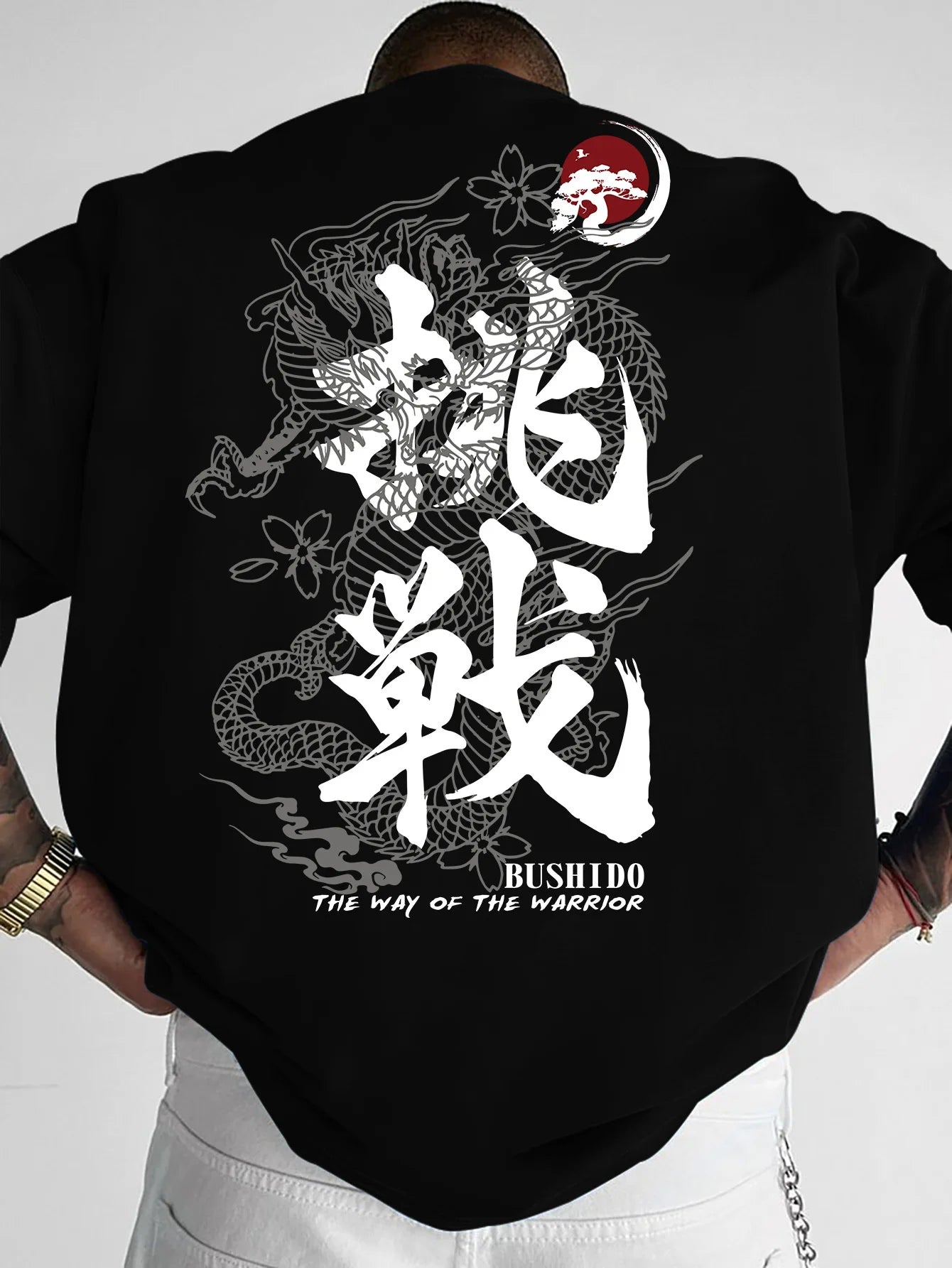 100% Cotton Men's T-shirt Street Style Short-sleeved Top with Dragon Pattern Print Suitable Summer Daily Commuting Casual Wear