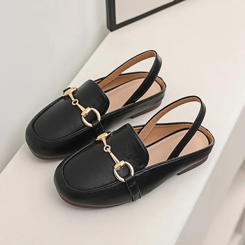 Casual Slip-On Girls Shoes with Breathable PU Material