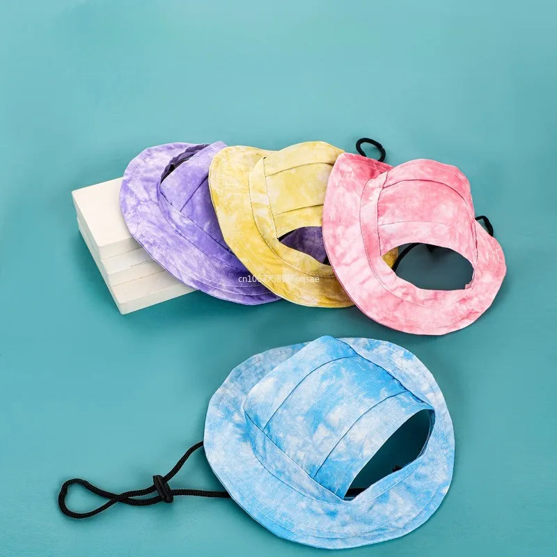 Fashionable Adjustable Dog Hat with Ear Holes for Sun Protection