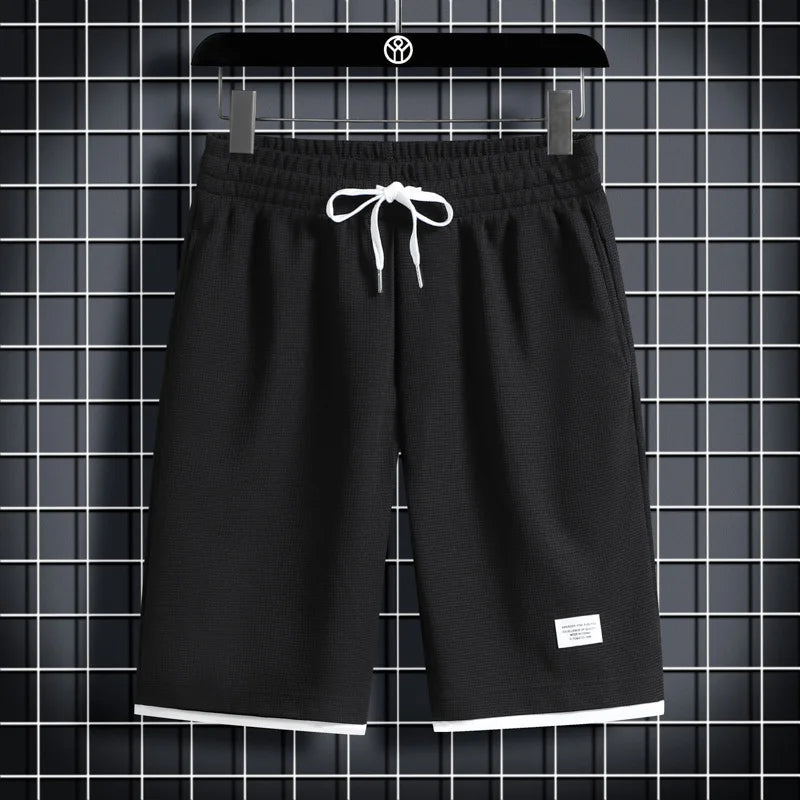 Men's Casual Polyester Shorts for Summer Running and Jogging