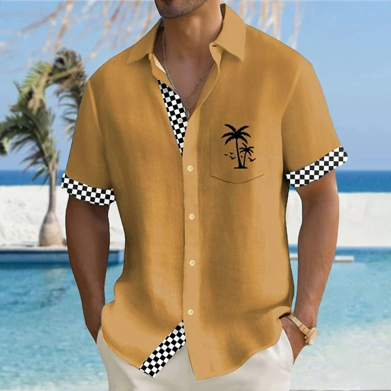 Men's Casual Hawaiian Shirt Short Sleeved 6XL Beach Wear