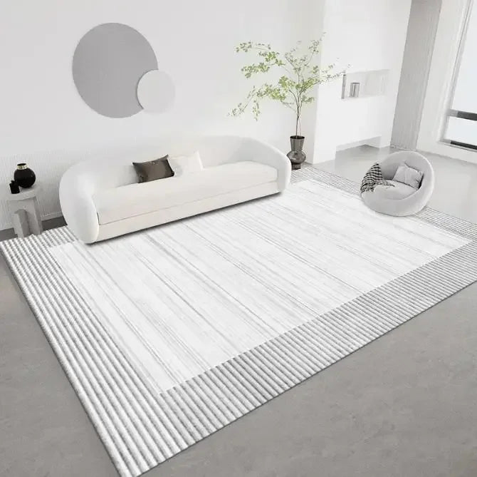 Large Gray Soft Lounge Rug for Modern Living Room and Bedroom