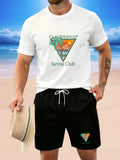 2026 New Trendy Men's Casual Set: A Simple and Stylish Short Sleeved Breathable Top and Pants Two-piece Set, Easy and Versatile