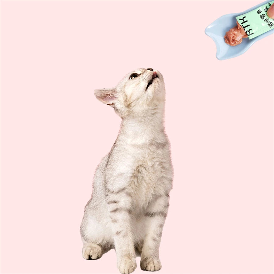 Cat Strip Squeeze Spoon for Mess-Free Feeding