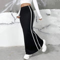 Slim Bodycon Patchwork Skirt for Women - Autumn Winter Style