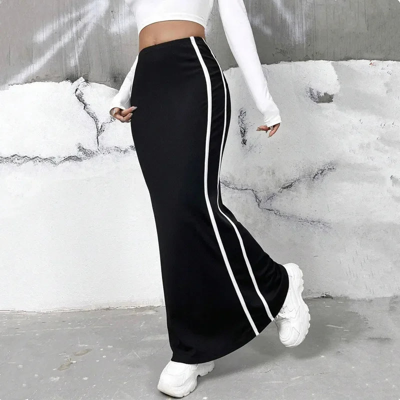 Slim Bodycon Patchwork Skirt for Women - Autumn Winter Style
