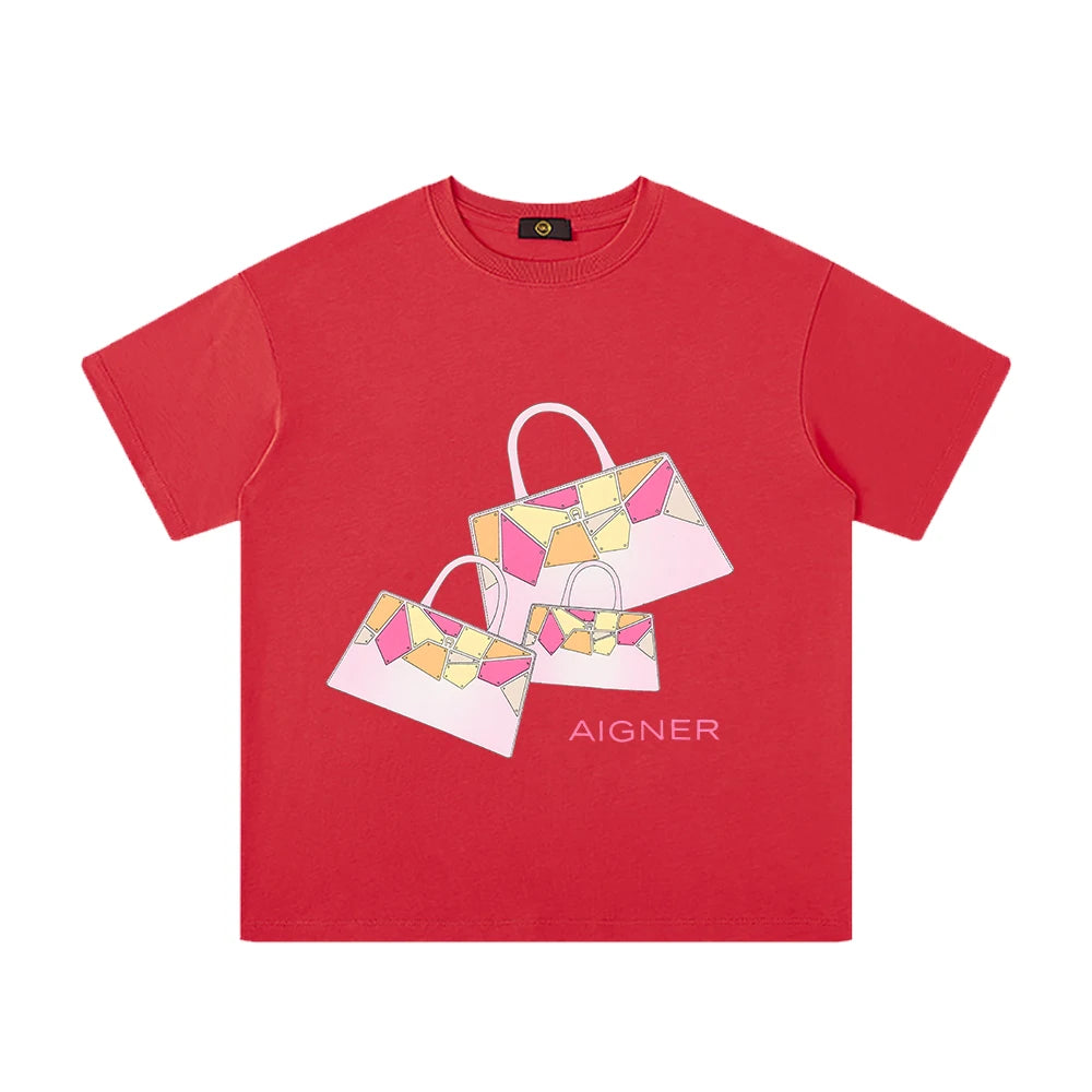 Girls' Cotton Summer T-Shirt with O-Neck Design