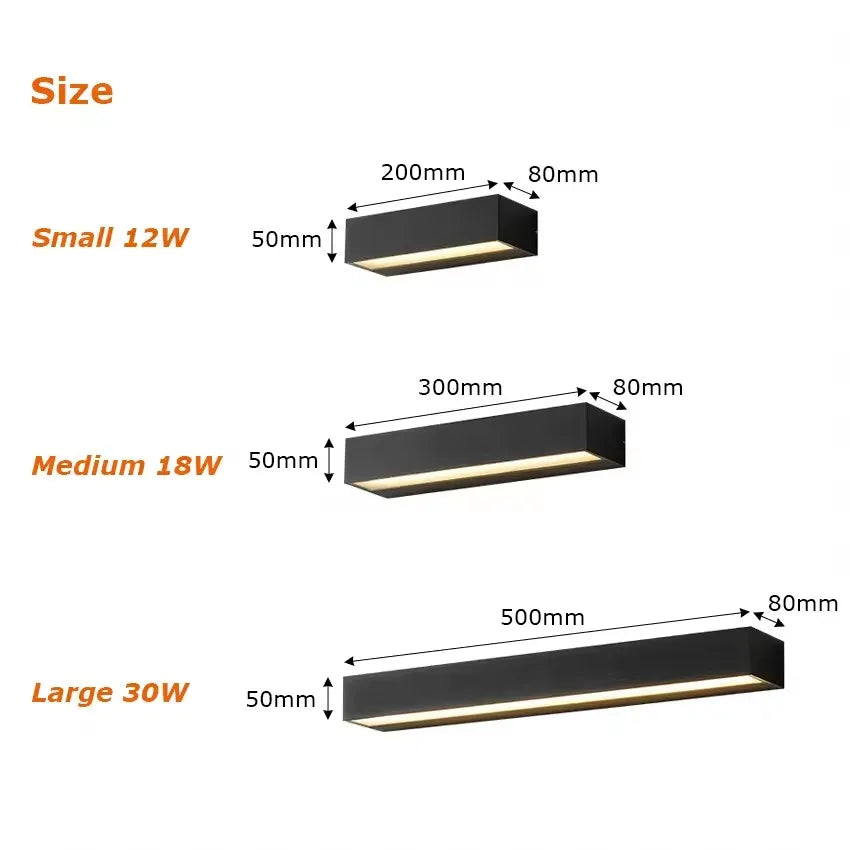 Contemporary Outdoor Wall Light Sconce for Garden and Porch
