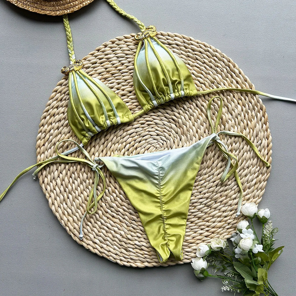 Tie Dye Split Bikini Swimwear for Women by MALEY LifeStyle