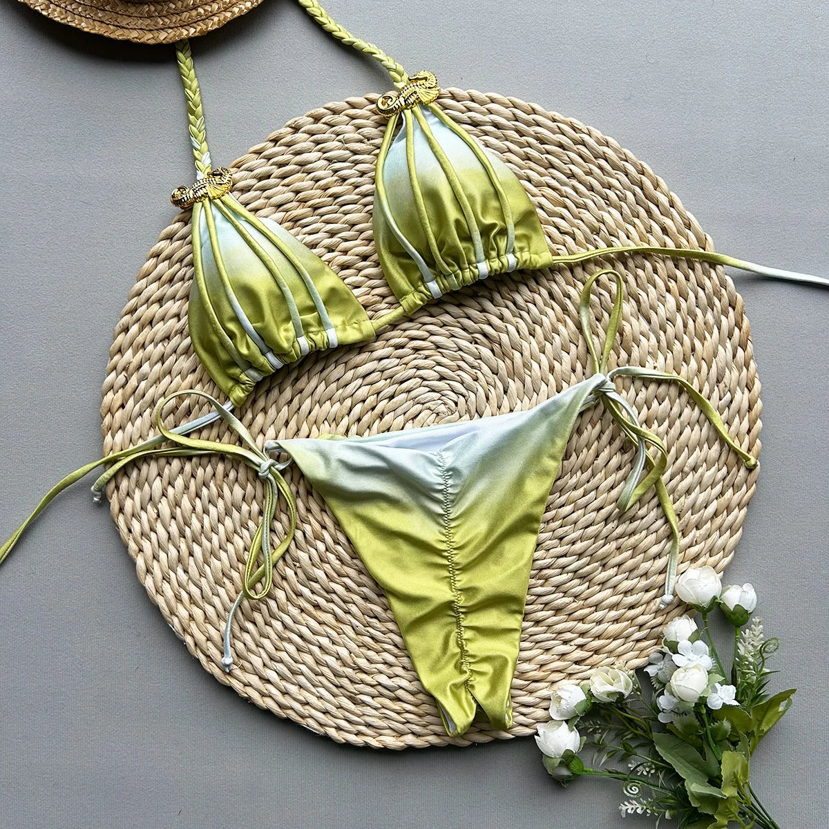 Tie Dye Split Bikini Swimwear for Women by MALEY LifeStyle