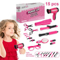 Girls' Play Hairdresser Kit with Accessories and Apron Set