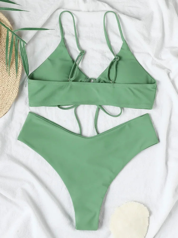 TDFunlive Women's Push Up Bikini Set for Summer Beach Wear