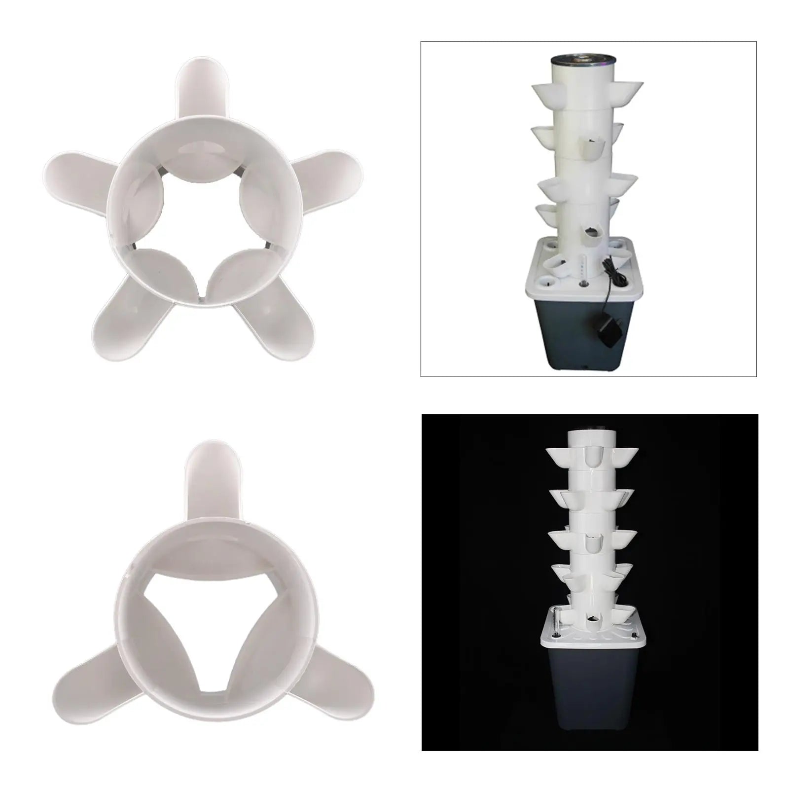 Stackable Hydroponic Vertical Planter for Home Gardening