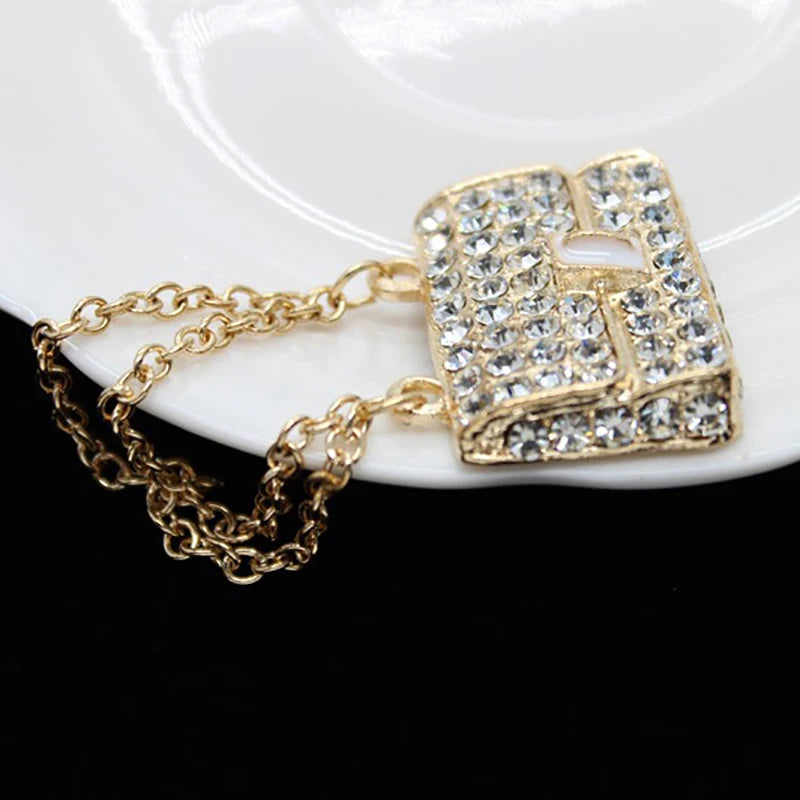 Dollhouse Miniature Metal Chain Handbag for Kids