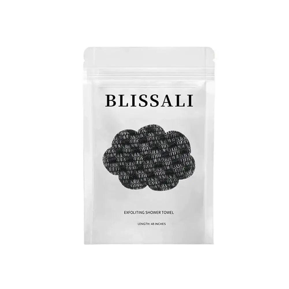 Exfoliating Bath Towel for Deep Cleansing in Black and Pink