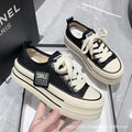 Women's Canvas Platform Sneakers for Summer Casual Wear