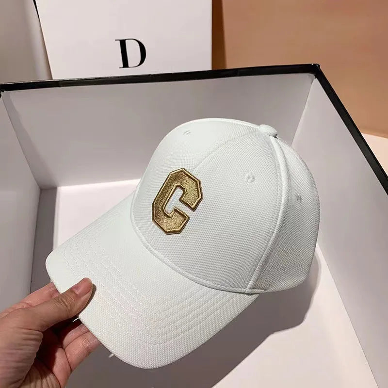 C Letter Embroidered Baseball Cap for Men and Women