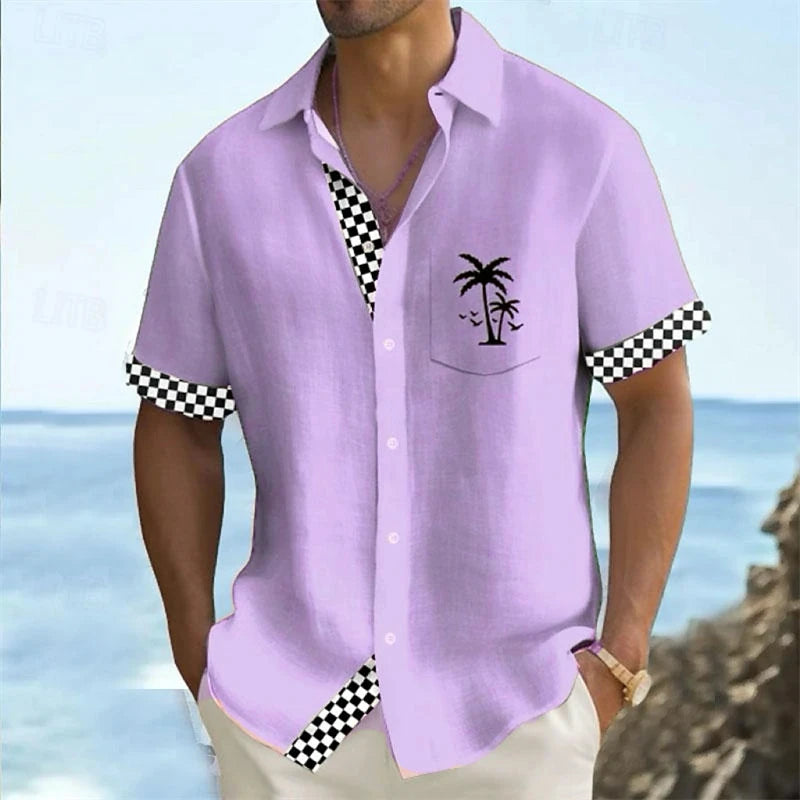 Men's Casual Hawaiian Shirt Short Sleeved 6XL Beach Wear