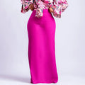 High Waisted Nylon Long Skirt for Women Elegant Floor Length
