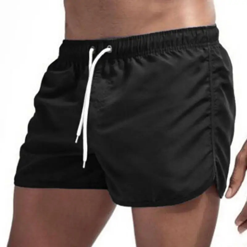 Men's Polyester Swim Trunks for Beach Wear in Solid Colors