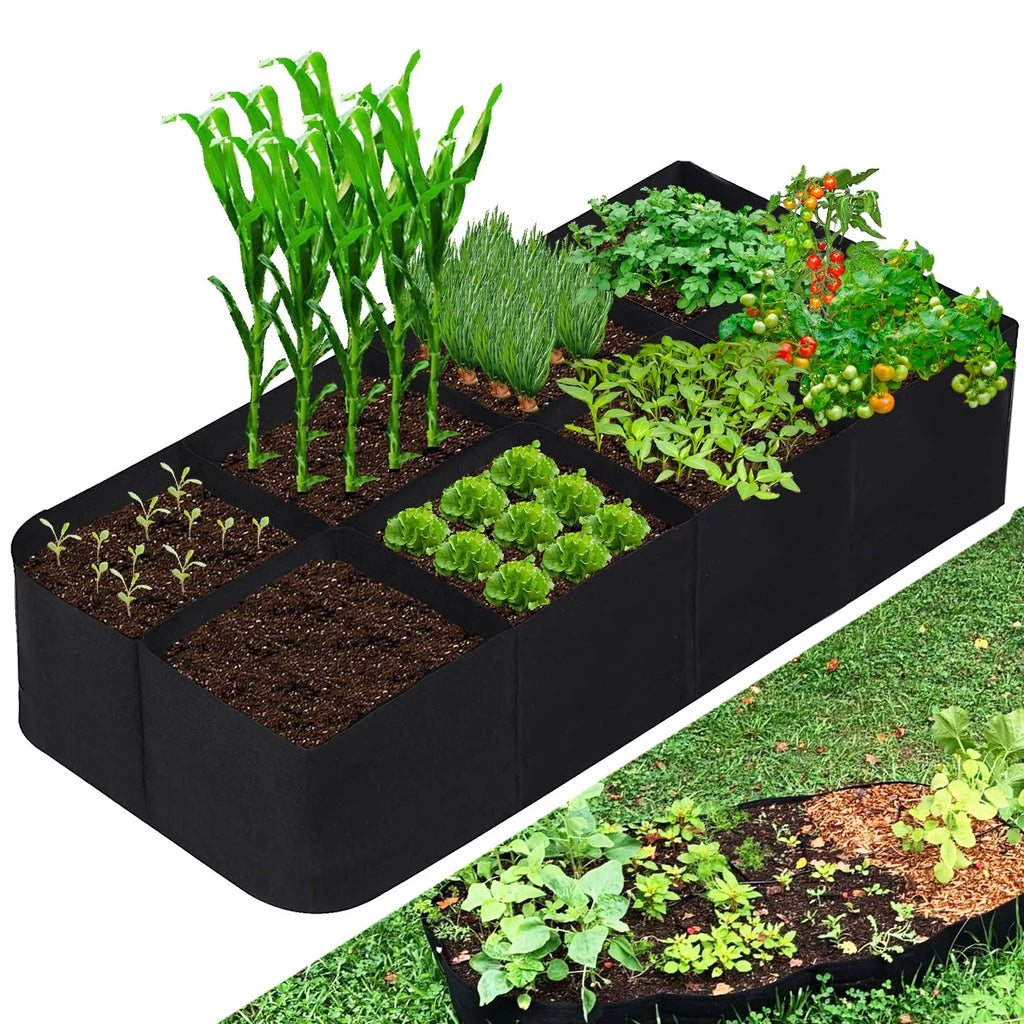 Fabric Raised Garden Bed Planter for Growing Vegetables and Flowers