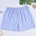 Comfortable Cotton Boxer Shorts for Men in Striped Plaid