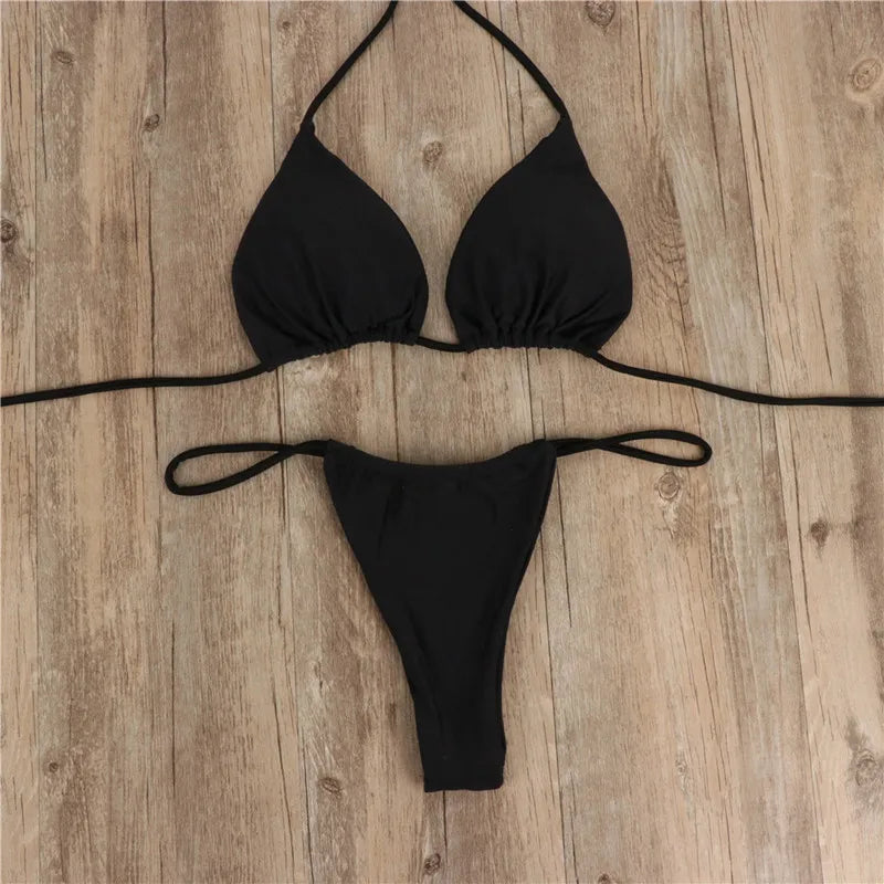 Women's Bandage Style Polyester Bikini Swimsuit
