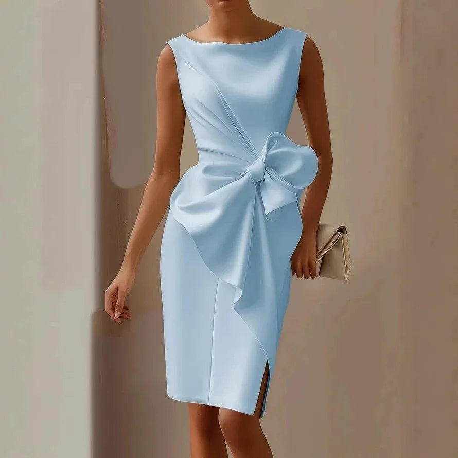 Elegant Sleeveless Summer Dress for Women in Solid Color