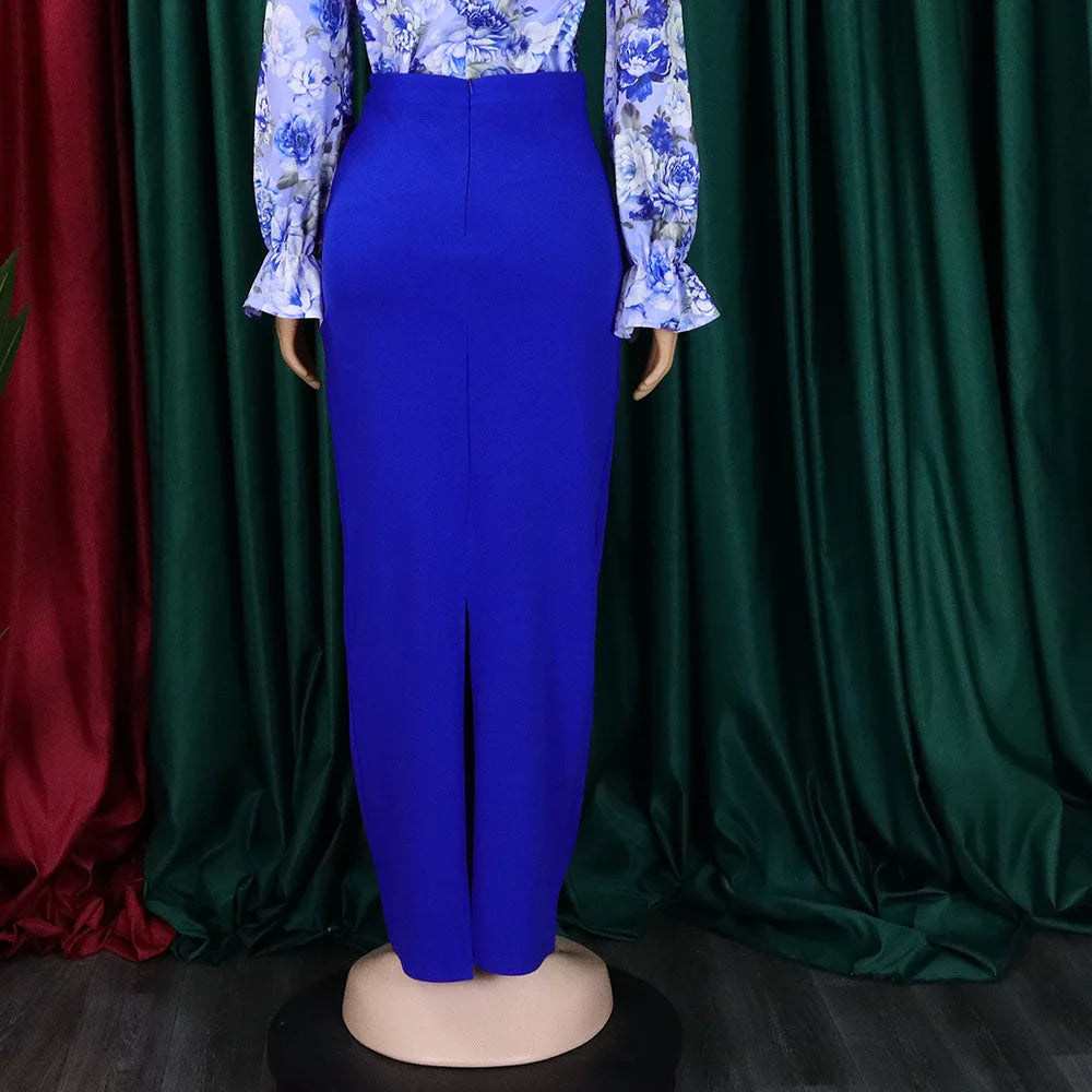 High Waisted Nylon Long Skirt for Women Elegant Floor Length
