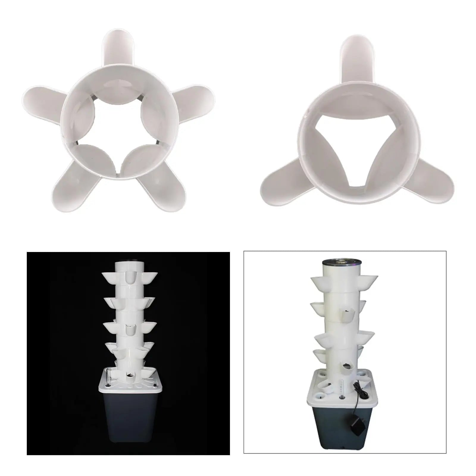 Stackable Hydroponic Vertical Planter for Home Gardening