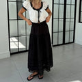 Chic High Waist Vintage A-line Skirt for Women