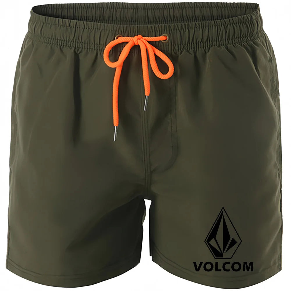 Men's Quick Drying Polyester Beach Shorts with Mesh Lining