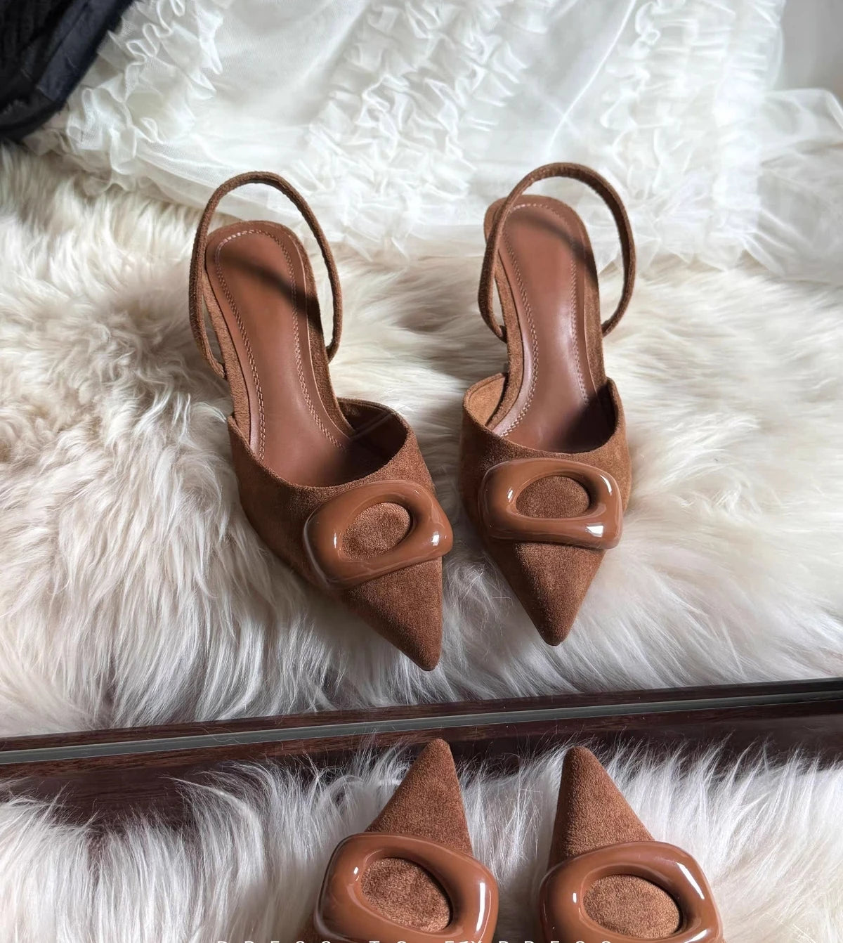 New Women High Heels Sandals Pointed Toe Shoes Designer Slippers 2026 Summer Sexy Slingback Dress Shoes Fashion Pumps Slides